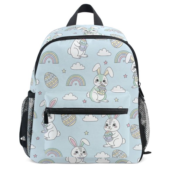 ALAZA Rabbit Egg Rainbow Pattern School Backpack Student Bookbag Mini Bag