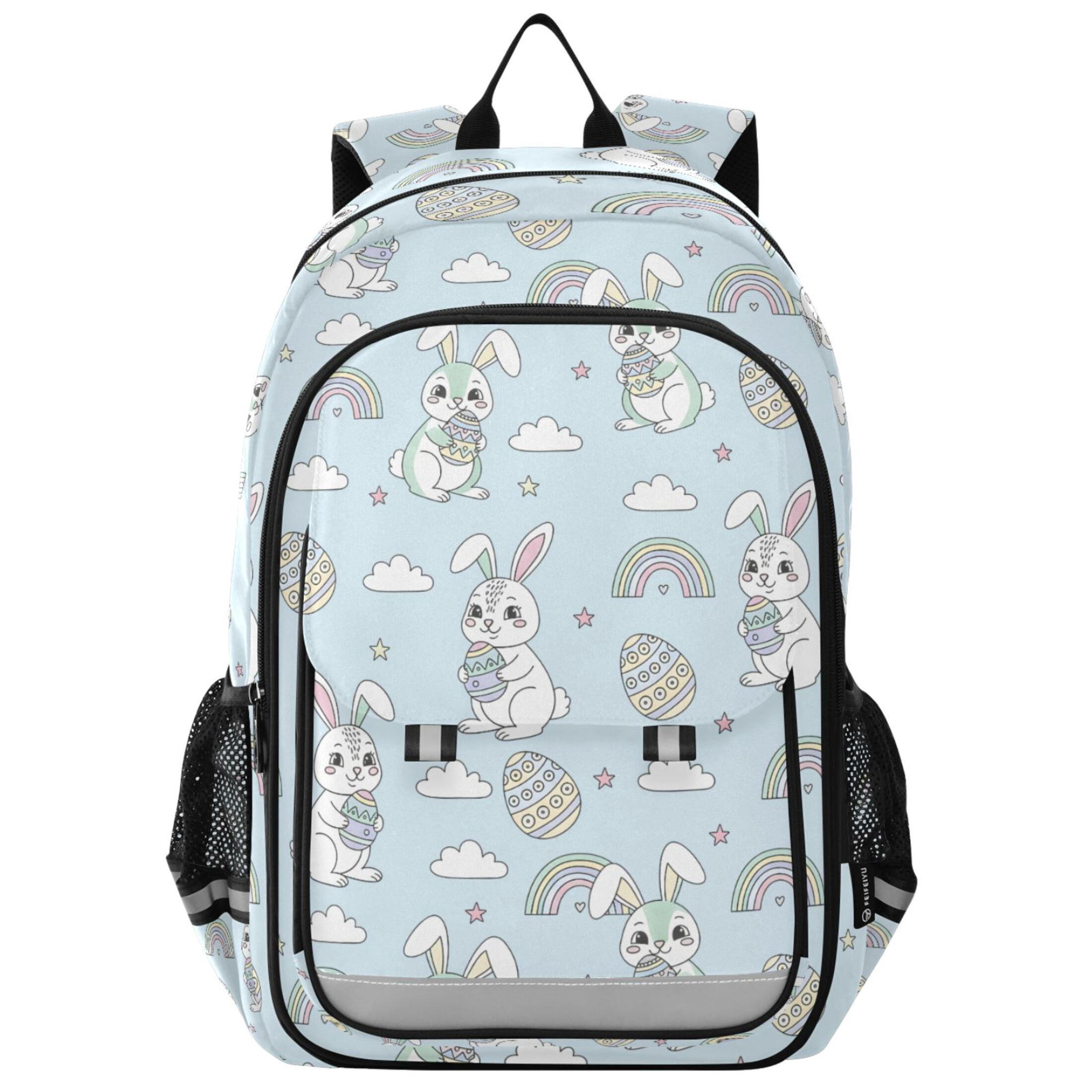 ALAZA Rabbit Egg Rainbow School Laptop Backpack Travel Bag Casual ...