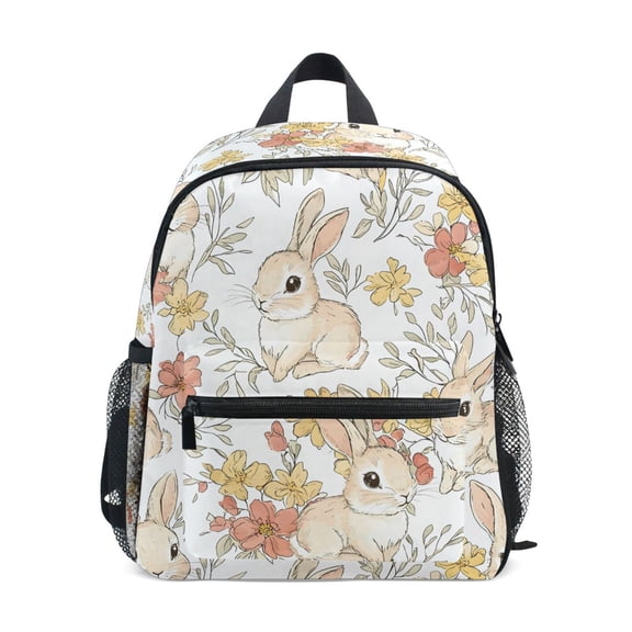 ALAZA Rabbit Flowers School Backpack Small Bookbag Mini Bags