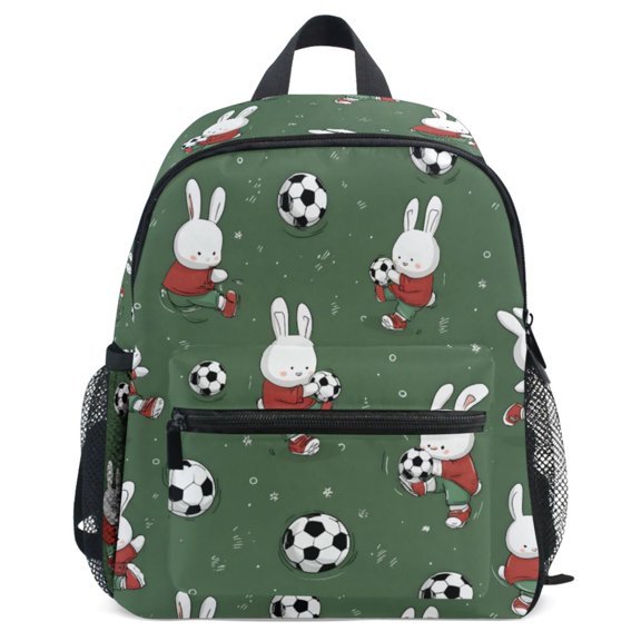 ALAZA Rabbit Play Football Pattern School Backpack Student Bookbag Mini Bag