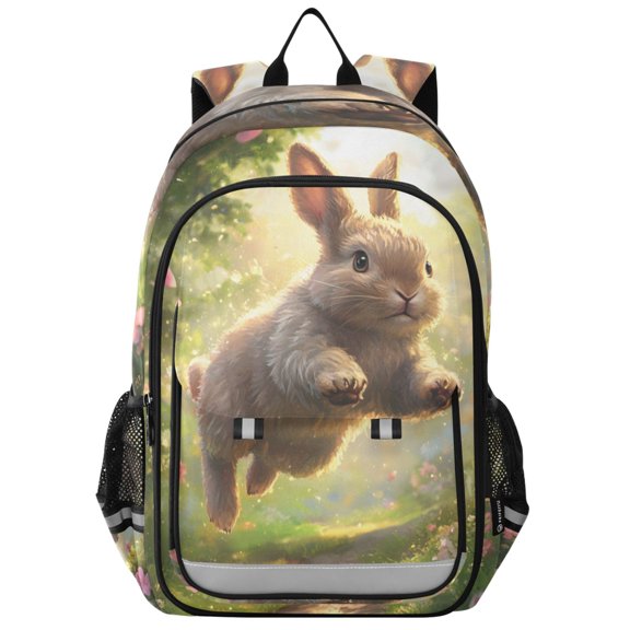 ALAZA Rabbit Running in Forest Laptop Backpack Purse Travel Bag Casual School Bookbag Rucksack for Women Men