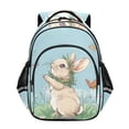 thumbnail image 1 of ALAZA Rabbit and Butterflies Floral School Backpack Elementary Bag Bookbag Travel Rucksack, 1 of 6