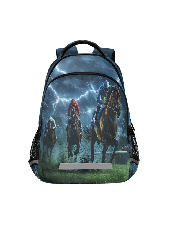 Race Lightning Backpack Elementary School Bag Bookbag Travel Rucksack