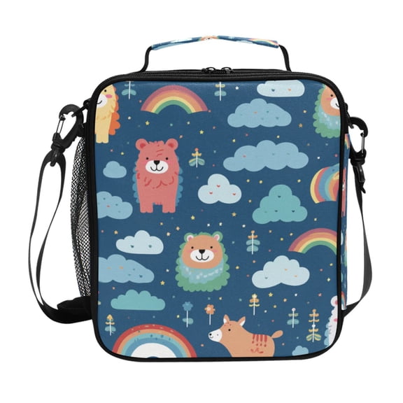 ALAZA Rainbow Bears Cloud Lunch Box Insulated Lunch Bag Reusable Thermal Cooler Tote School Picnic