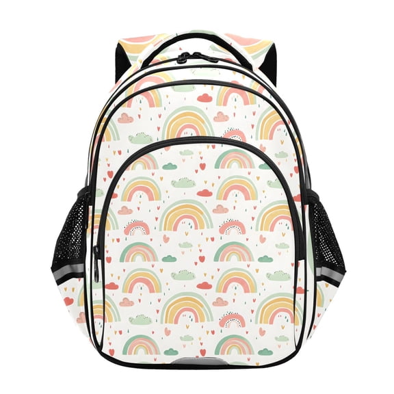 ALAZA Rainbow Cartoon Clouds School Backpack Elementary Bag Bookbag Travel Rucksack