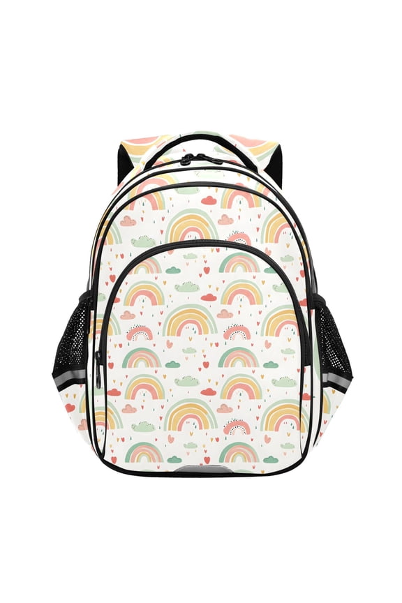 Rainbow Cartoon Clouds School Backpack Elementary Bag Bookbag Travel Rucksack