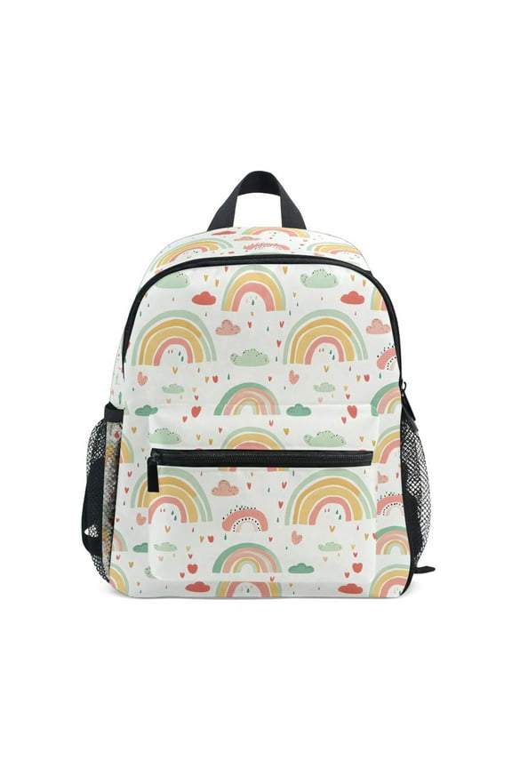 Rainbow Cartoon Clouds School Backpack Small Bookbag Mini Bags