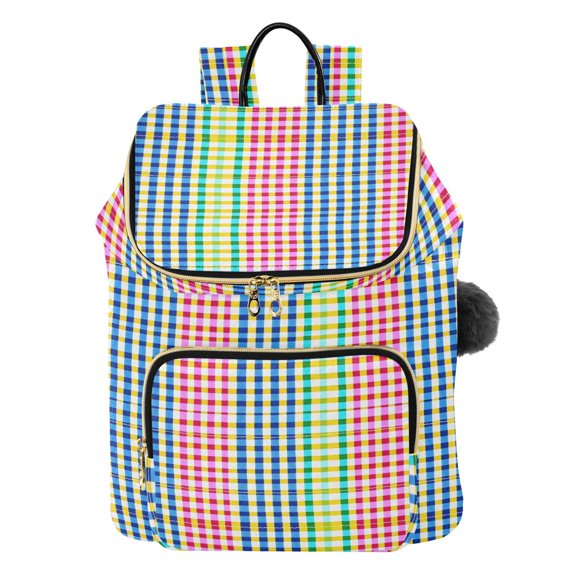 ALAZA Rainbow Checkered Travel Backpack Laptop Bag Large Capacity Daypack