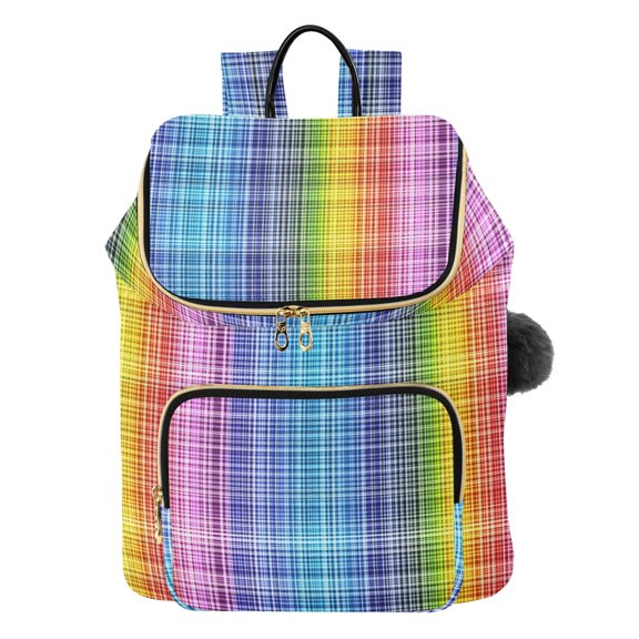ALAZA Rainbow Checkered Travel Backpack Laptop Bag Large Capacity Daypack