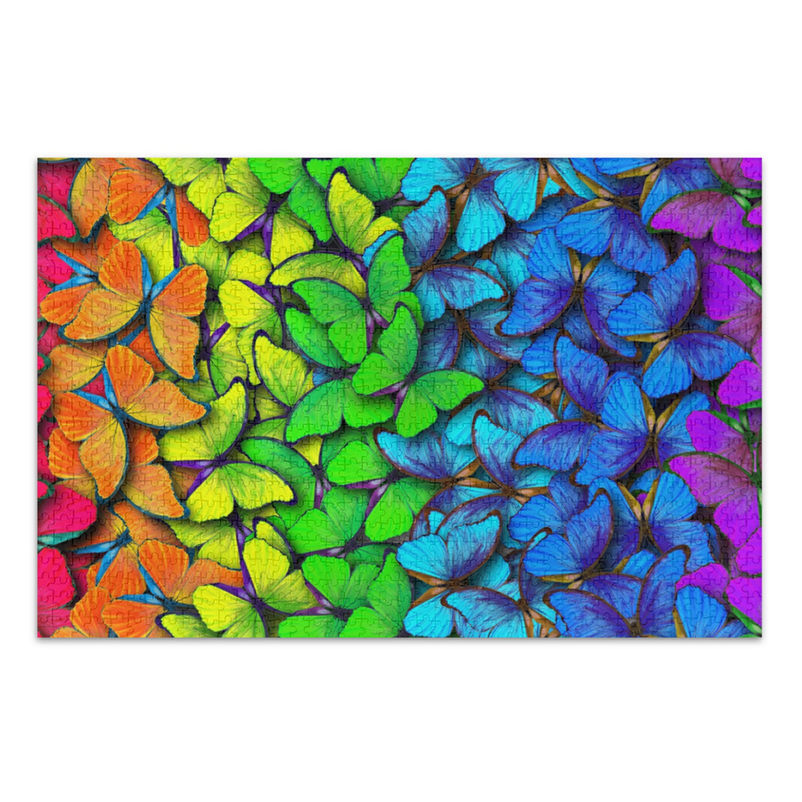 Alaza Rainbow Color Butterfly Colorful Jigsaw Puzzles For Adults 500 