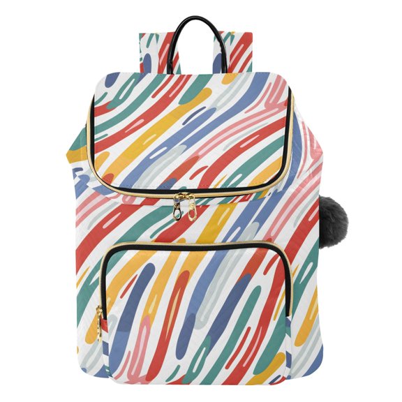 ALAZA Rainbow Geometric Stripes Lines Travel Backpack Laptop Bag Large Capacity Daypack