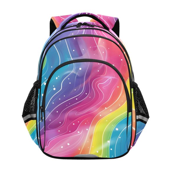 ALAZA Rainbow Illustration School Backpack Elementary Bag Bookbag Travel Rucksack