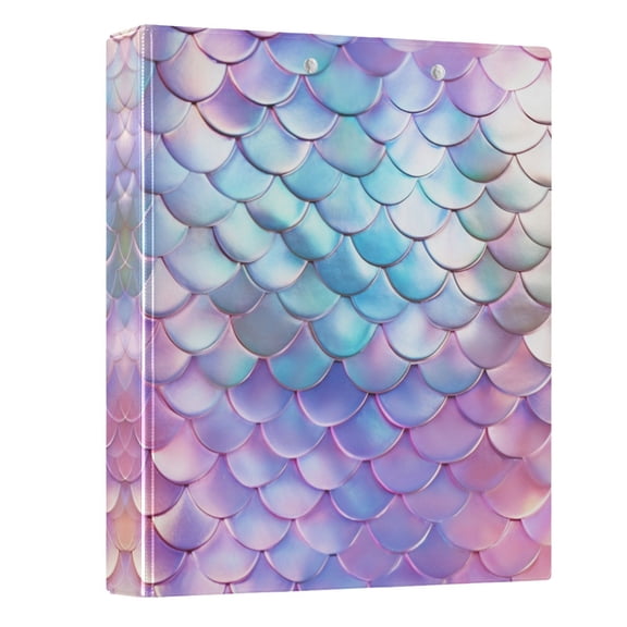 ALAZA Rainbow Mermaid 3 Ring Binder 1.5 Inch Three Ring Office Binders w/ clipboard & 3 pockets, Hold 200 Sheets, 1 pc