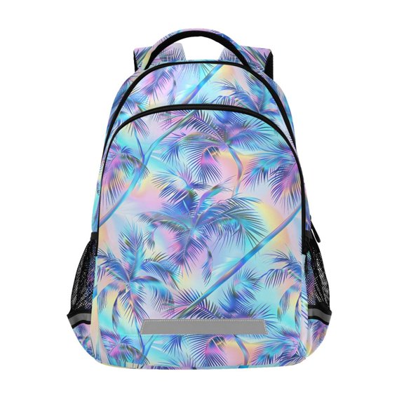 ALAZA Rainbow Pattern Plam Trees Backpack Elementary School Bag Bookbag Travel Rucksack