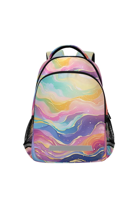 Rainbow Starry Sky Backpack Elementary School Bag Bookbag Travel Rucksack