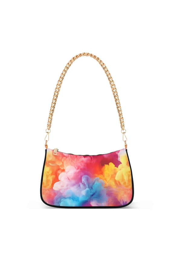 Rainbow Tie Dye-a5 Women's Chain Shoulder Bag Hobo Handbag Tote Crossbody Purse