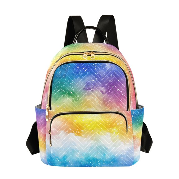 ALAZA Rainbow Tie-dye Womens Travel Laptop Backpack Large Daypack Ladies Shoulder Bags S