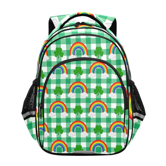 ALAZA Rainbow on Checkered School Backpack Elementary Bag Bookbag Travel Rucksack