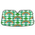 thumbnail image 1 of ALAZA Rainbow on Checkered Windshield Sun Shade Car Foldable Sun Visor Block UV Rays Protector 55"x27.6", 1 of 8