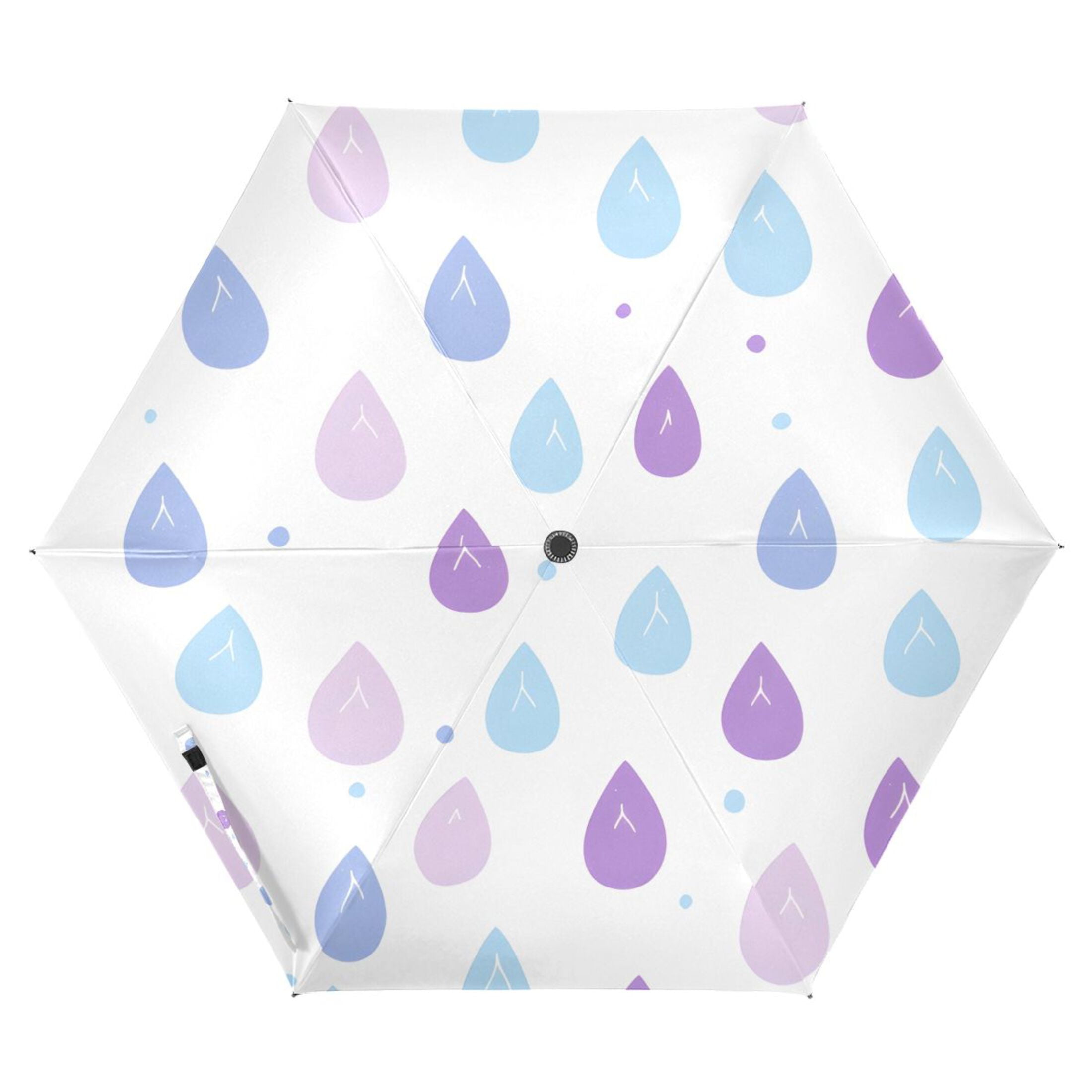 ALAZA Raindrops UPF 50+ Compact Folding Umbrella for Rain Travel Umbrella Packable