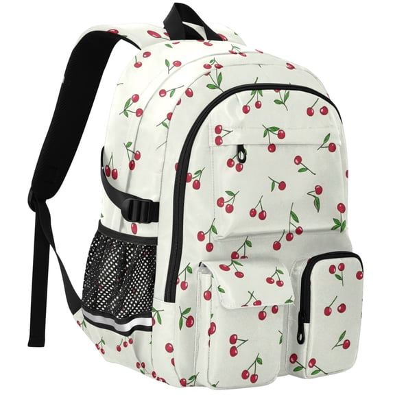 ALAZA Red Cherries Print Student Backpack School Bookbag Large Laptop Daypack Travel Bag