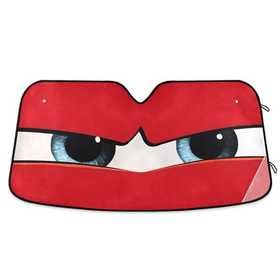 ALAZA Red Eye3 Pattern Car Windshield Sun Shade Foldable UV Ray Sunshade Visor Protector 55 x 27.6in