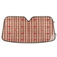 thumbnail image 1 of ALAZA Red Hearts Checkered Windshield Sun Shade Car Foldable Sun Visor Block UV Rays Protector 53"x23.5", 1 of 8