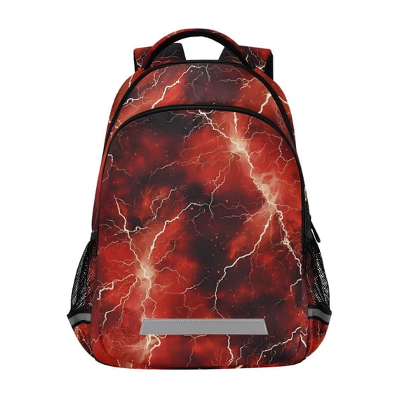 ALAZA Red Lightning Backpack Elementary School Bag Bookbag Travel Rucksack