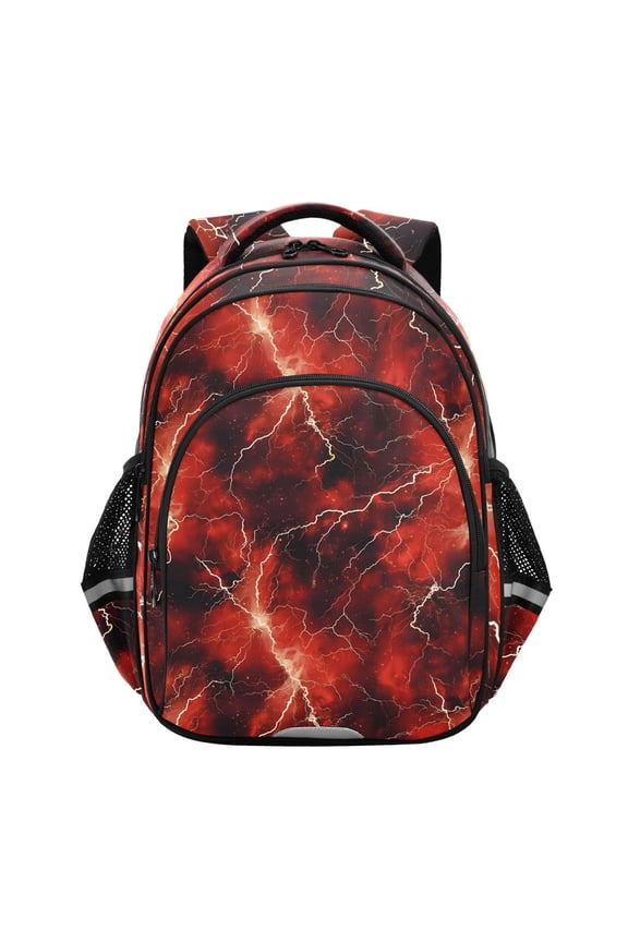 Red Lightning School Backpack Elementary Bag Bookbag Travel Rucksack