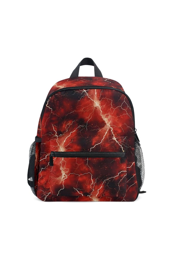 Red Lightning School Backpack Small Bookbag Mini Bags
