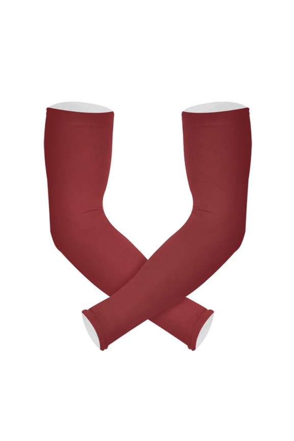 Red Pattern UV Sun Protection Arm Sleeves UPF 50+ Compression Cooling Sleeve 1 Pair