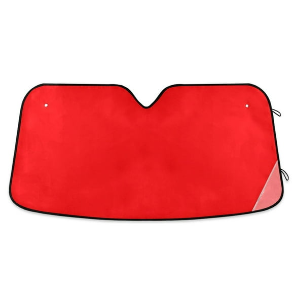 ALAZA Red Windshield Sun Shade Car Foldable Sun Visor Block UV Rays Protector 55"x27.6"