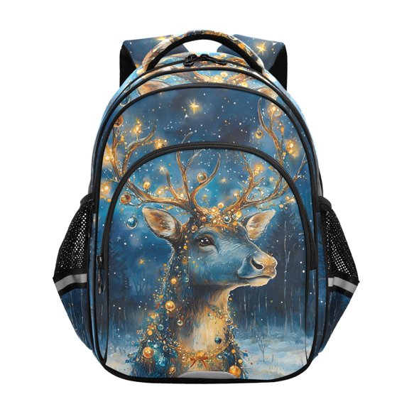ALAZA Reindeer Starry Night School Backpack Elementary Bag Bookbag Travel Rucksack