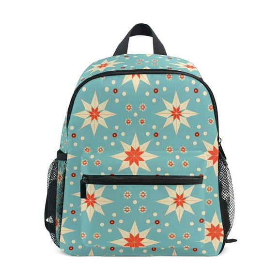 ALAZA Retro Abstract Floral School Backpack Small Bookbag Mini Bags