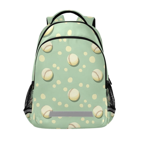 ALAZA Retro Baseball Polka Dots Backpack Elementary School Bag Bookbag Travel Rucksack