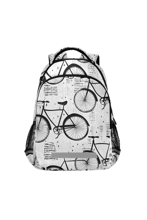 Retro Bicycles Backpack Elementary School Bag Bookbag Travel Rucksack