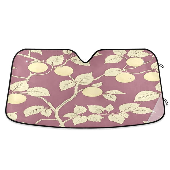 ALAZA Retro Branch Leaf Windshield Sun Shade Car Foldable Sun Visor Block UV Rays Protector 55"x27.6"