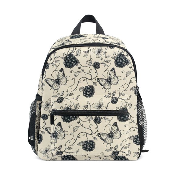 ALAZA Retro Butterfly Grapes School Backpack Small Bookbag Mini Bags