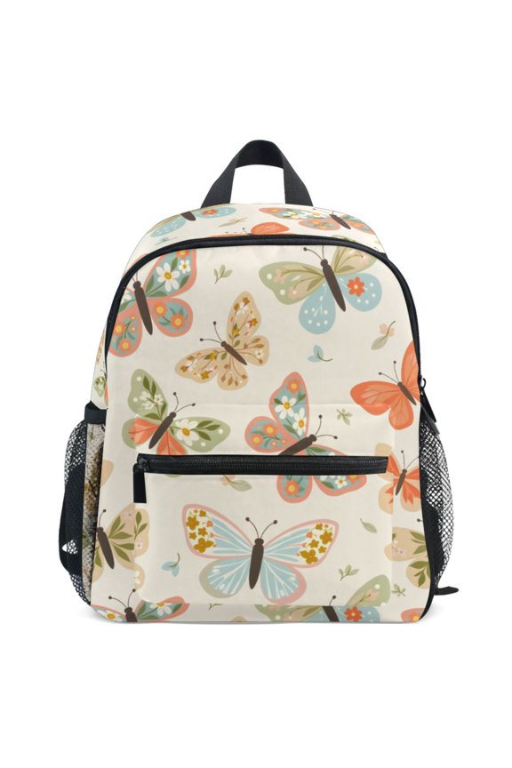 Retro Butterfly Pattern School Backpack Student Bookbag Mini Bag