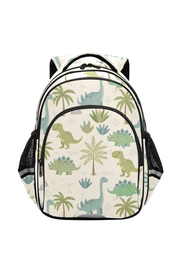 Retro Cartoon Dinosaurs School Backpack Elementary Bag Student Bookbag Travel Rucksack
