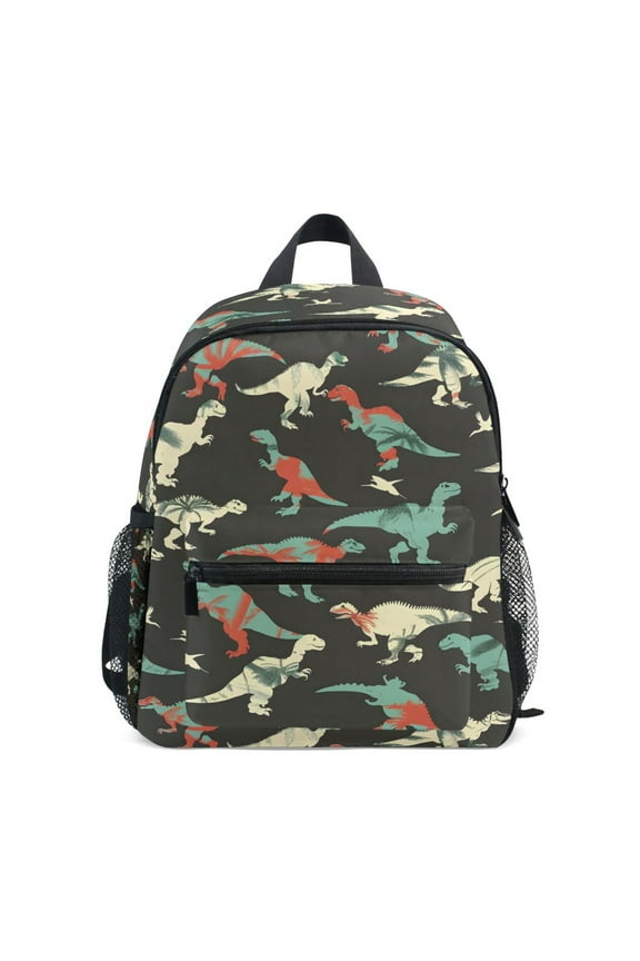 Retro Cartoon Dinosaurs School Backpack Small Bookbag Mini Bags
