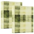 thumbnail image 1 of ALAZA Retro Checkered Grid Hardcover 3 Ring Binder 1.5" Round Rings Interior Pockets Binders Organizer 2 Pack, 1 of 9