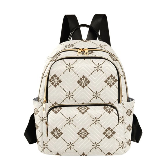 ALAZA Retro Checkered Grid Pattern Womens Travel Laptop Backpack Large Daypack Ladies Shoulder Bags S