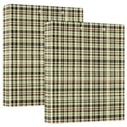 ALAZA Retro Checkered-a2 Hardcover 3 Ring Binder 1.5" Round Rings Interior Pockets Binders Organizer 2 Pack