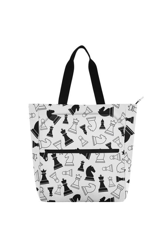 Retro Chess School Book Bag Kids Tote Bags Handbag
