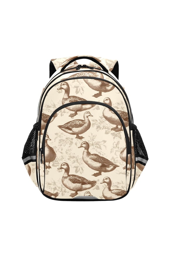 Retro Ducks School Backpack Elementary Bag Bookbag Travel Rucksack
