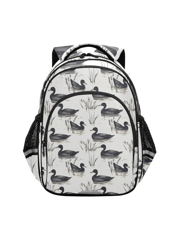 Retro Ducks Swim School Backpack Elementary Bag Bookbag Travel Rucksack