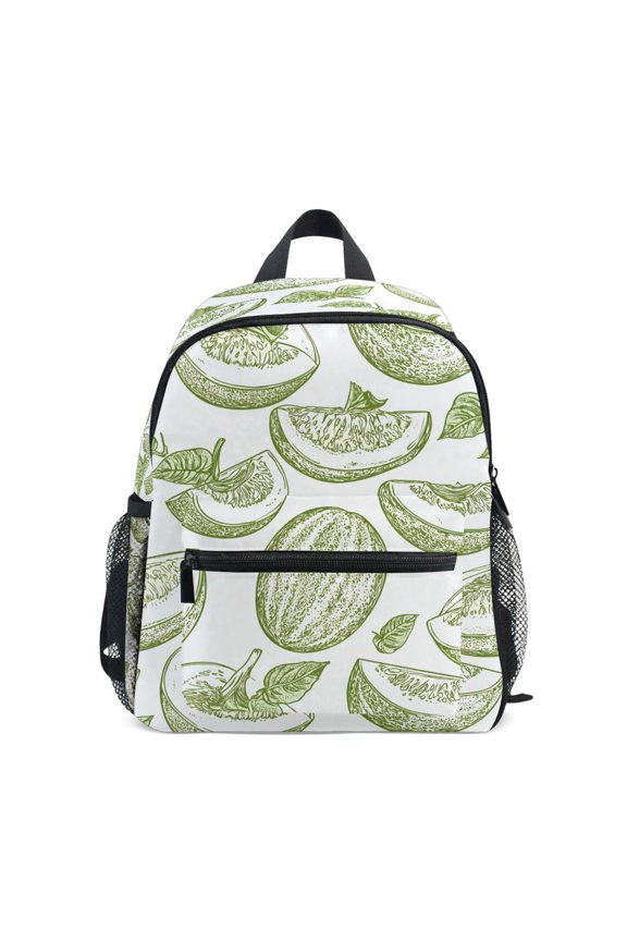 Retro Fruits Drawing School Backpack Small Bookbag Mini Bags
