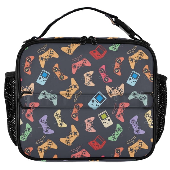 ALAZA Retro Game Controller Insulated Lunch Box Lunch Bag Cooler Tote with Shoulder Strap
