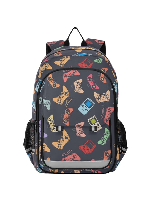 Retro Game Controller School Laptop Backpack Travel Bag Casual Student Bookbag Rucksack